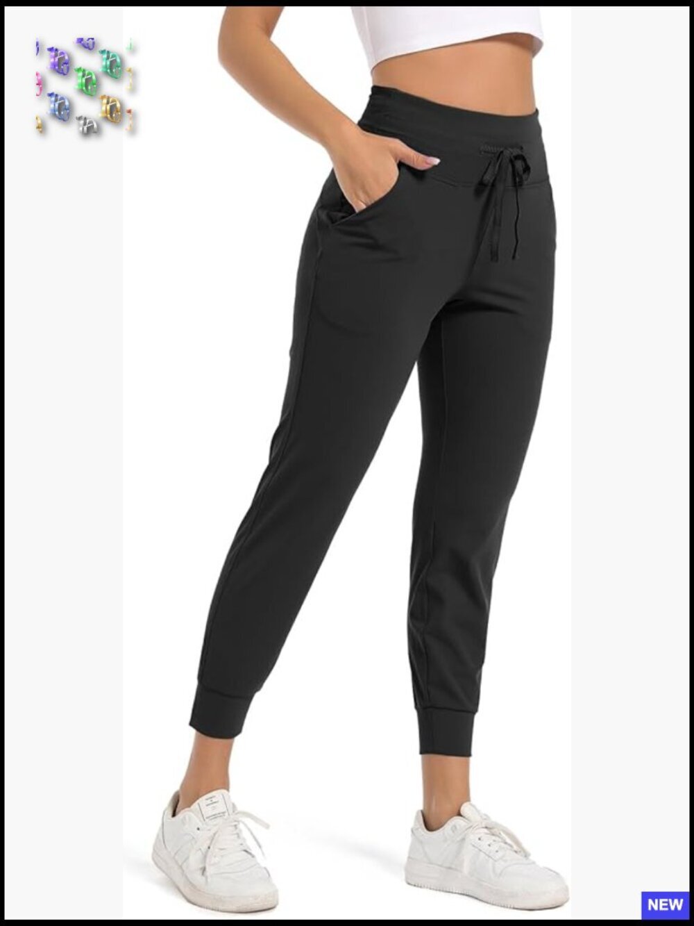 Lightweight Joggers Pants with Pockets High Waisted Tapered Casual Running